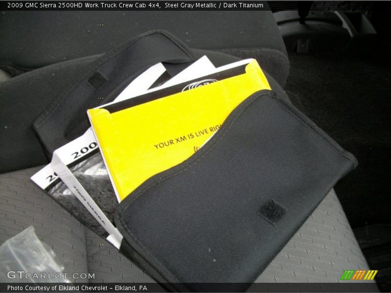 Steel Gray Metallic / Dark Titanium 2009 GMC Sierra 2500HD Work Truck Crew Cab 4x4