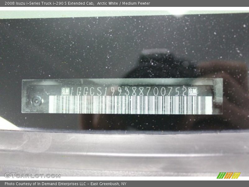 Arctic White / Medium Pewter 2008 Isuzu i-Series Truck i-290 S Extended Cab