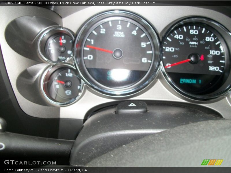 Steel Gray Metallic / Dark Titanium 2009 GMC Sierra 2500HD Work Truck Crew Cab 4x4