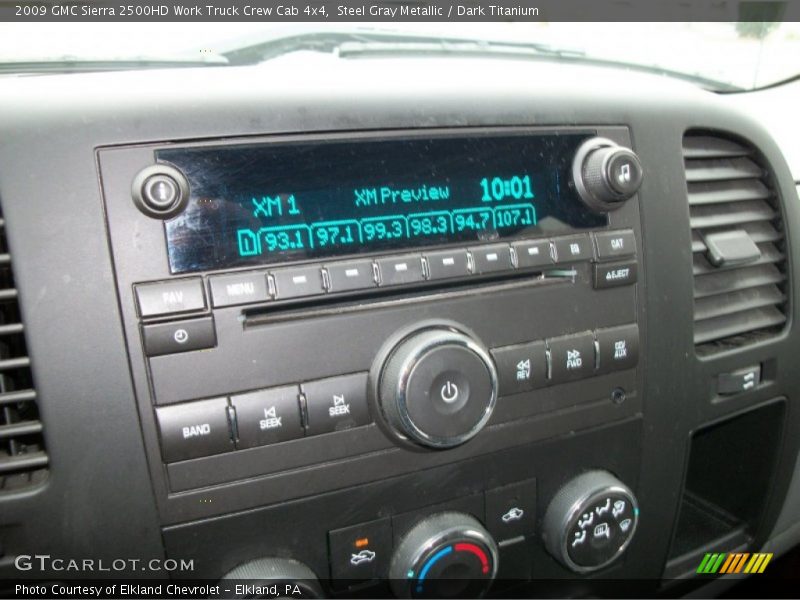 Steel Gray Metallic / Dark Titanium 2009 GMC Sierra 2500HD Work Truck Crew Cab 4x4