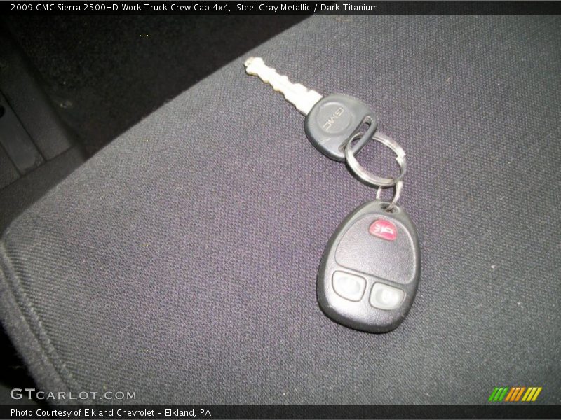 Steel Gray Metallic / Dark Titanium 2009 GMC Sierra 2500HD Work Truck Crew Cab 4x4