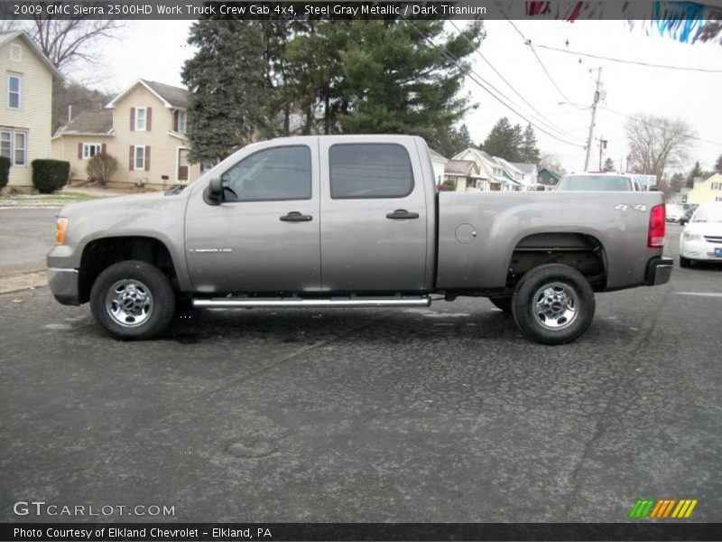 Steel Gray Metallic / Dark Titanium 2009 GMC Sierra 2500HD Work Truck Crew Cab 4x4