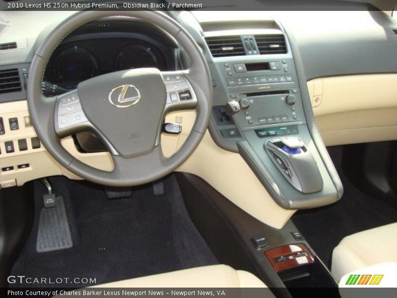 Obsidian Black / Parchment 2010 Lexus HS 250h Hybrid Premium