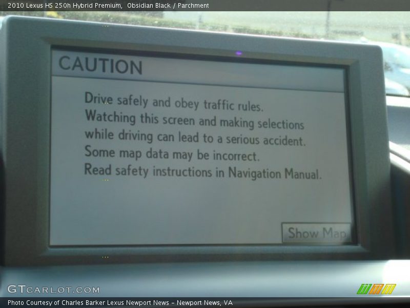 Obsidian Black / Parchment 2010 Lexus HS 250h Hybrid Premium