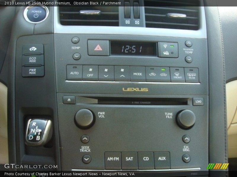 Obsidian Black / Parchment 2010 Lexus HS 250h Hybrid Premium