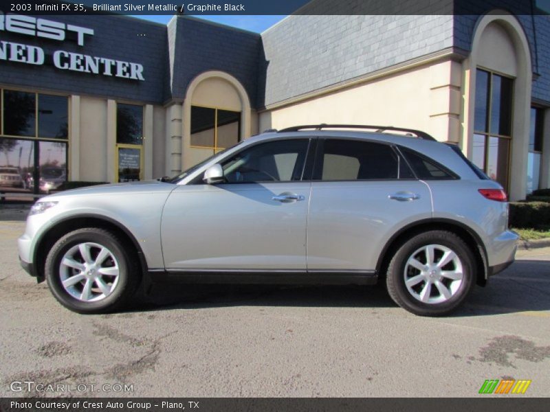 Brilliant Silver Metallic / Graphite Black 2003 Infiniti FX 35