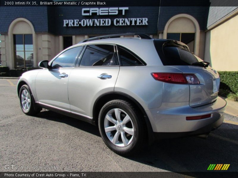 Brilliant Silver Metallic / Graphite Black 2003 Infiniti FX 35