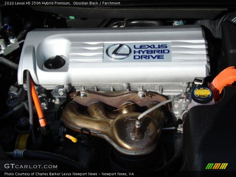  2010 HS 250h Hybrid Premium Engine - 2.4 Liter DOHC 16-Valve VVT-i Atkinson Cycle 4 Cylinder Gasoline/Electric Hybrid
