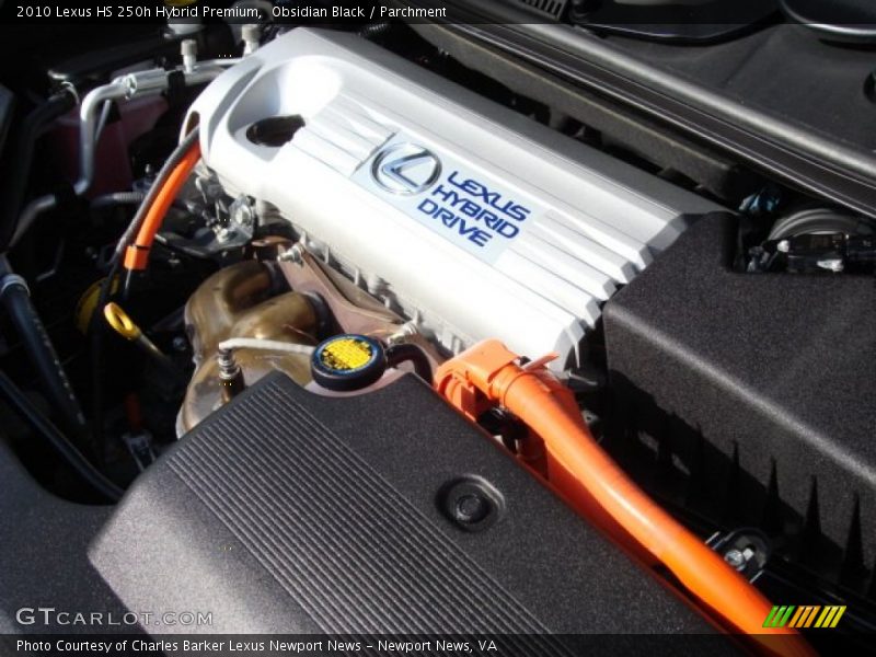  2010 HS 250h Hybrid Premium Engine - 2.4 Liter DOHC 16-Valve VVT-i Atkinson Cycle 4 Cylinder Gasoline/Electric Hybrid