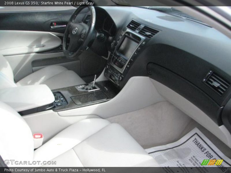 Starfire White Pearl / Light Gray 2008 Lexus GS 350