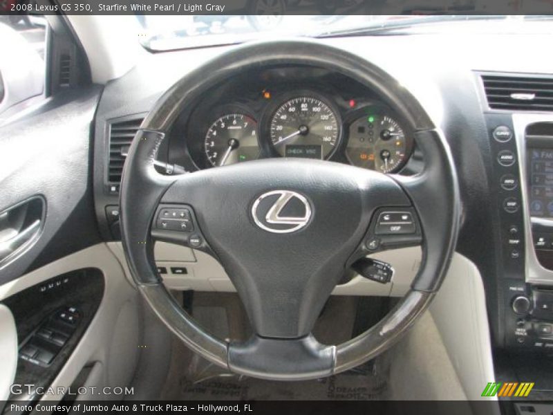 Starfire White Pearl / Light Gray 2008 Lexus GS 350