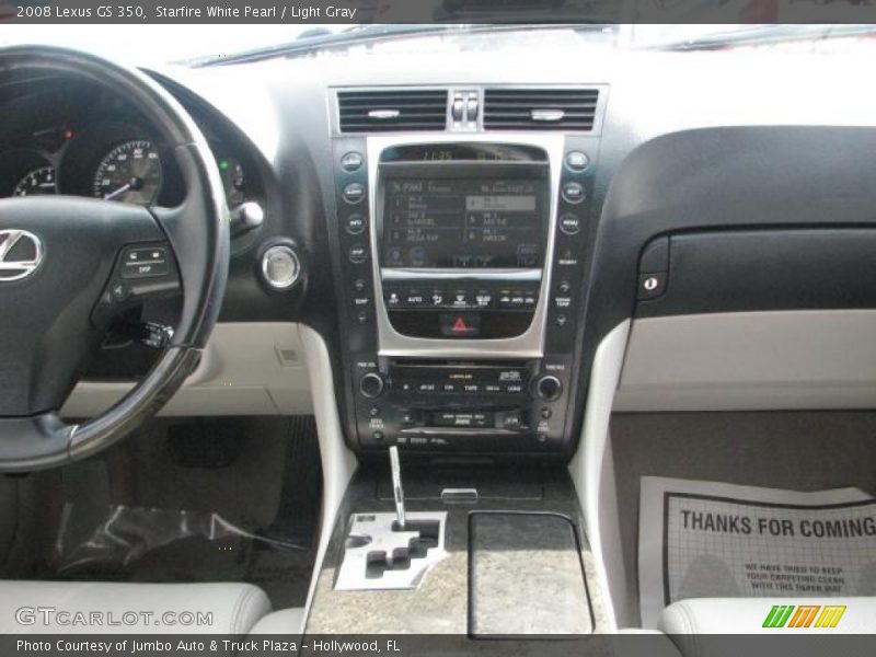 Starfire White Pearl / Light Gray 2008 Lexus GS 350