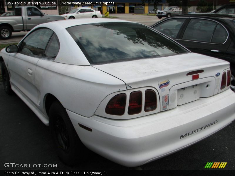 Crystal White / Medium Graphite 1997 Ford Mustang V6 Coupe