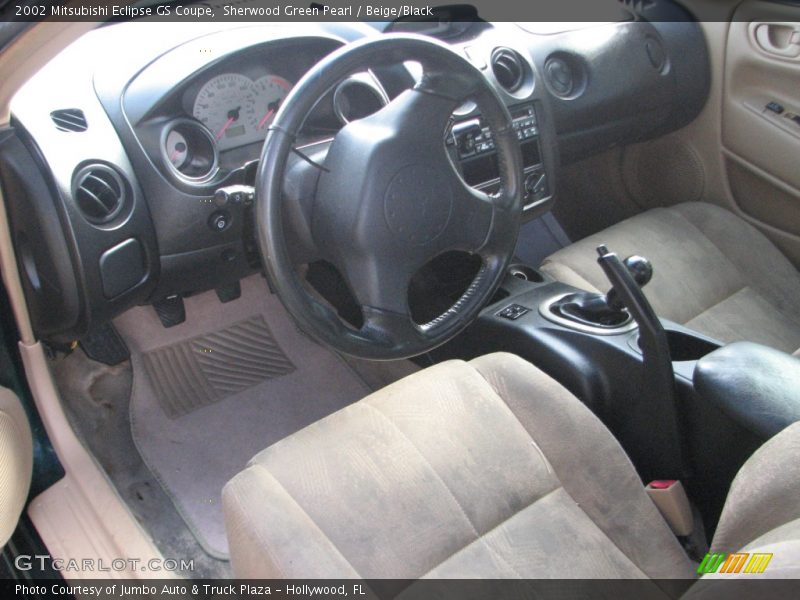 Sherwood Green Pearl / Beige/Black 2002 Mitsubishi Eclipse GS Coupe