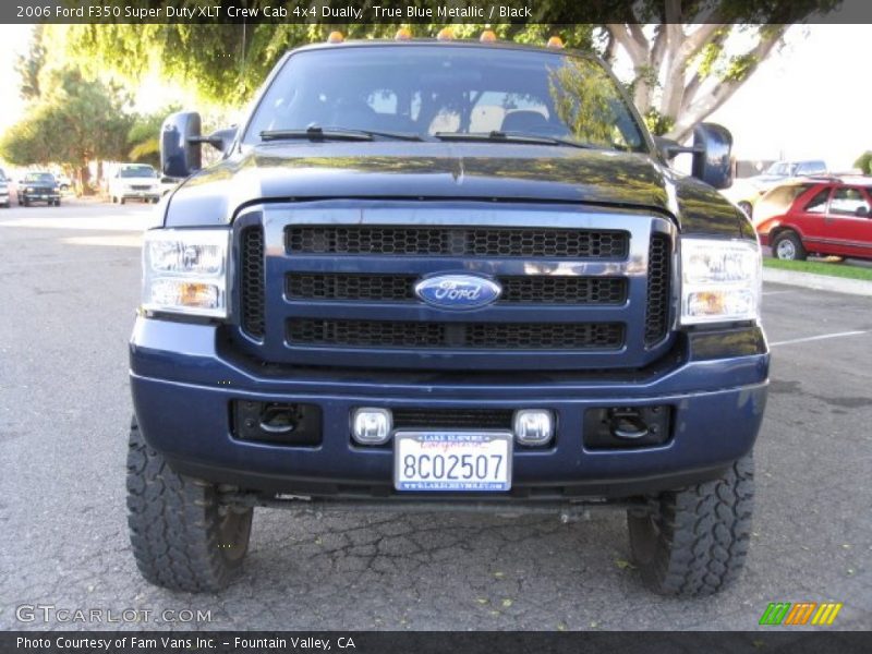 True Blue Metallic / Black 2006 Ford F350 Super Duty XLT Crew Cab 4x4 Dually