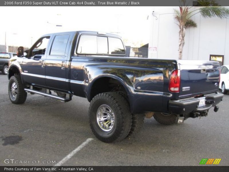 True Blue Metallic / Black 2006 Ford F350 Super Duty XLT Crew Cab 4x4 Dually