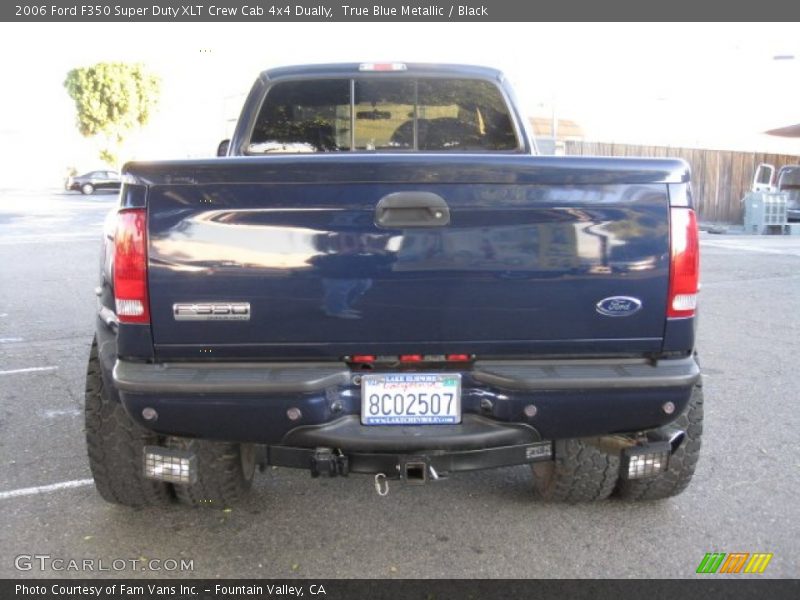 True Blue Metallic / Black 2006 Ford F350 Super Duty XLT Crew Cab 4x4 Dually