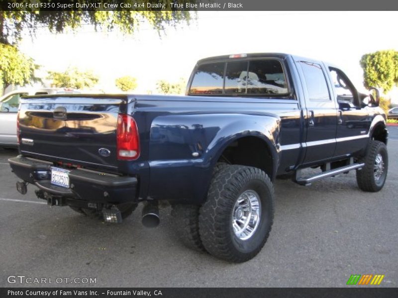 True Blue Metallic / Black 2006 Ford F350 Super Duty XLT Crew Cab 4x4 Dually