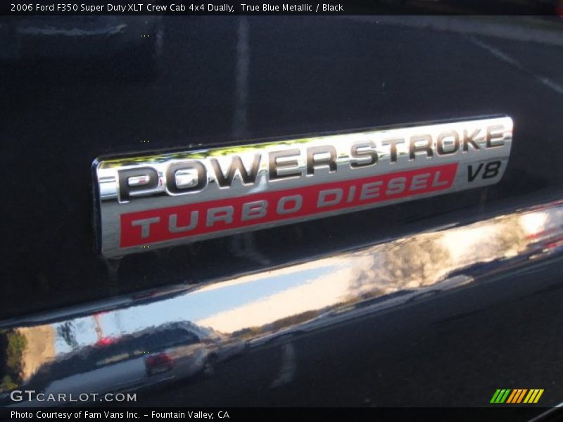 True Blue Metallic / Black 2006 Ford F350 Super Duty XLT Crew Cab 4x4 Dually