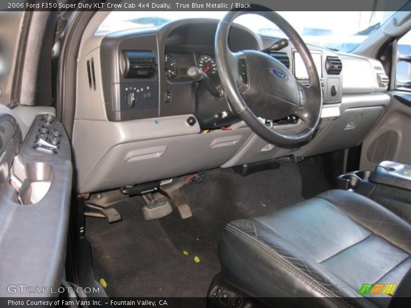True Blue Metallic / Black 2006 Ford F350 Super Duty XLT Crew Cab 4x4 Dually