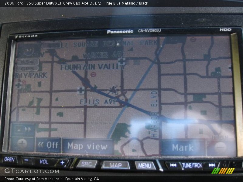 True Blue Metallic / Black 2006 Ford F350 Super Duty XLT Crew Cab 4x4 Dually