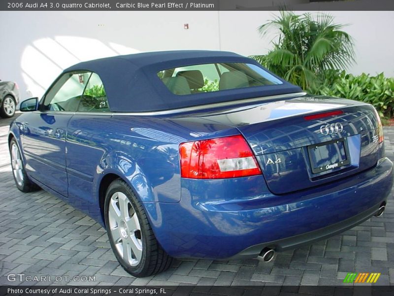 Caribic Blue Pearl Effect / Platinum 2006 Audi A4 3.0 quattro Cabriolet