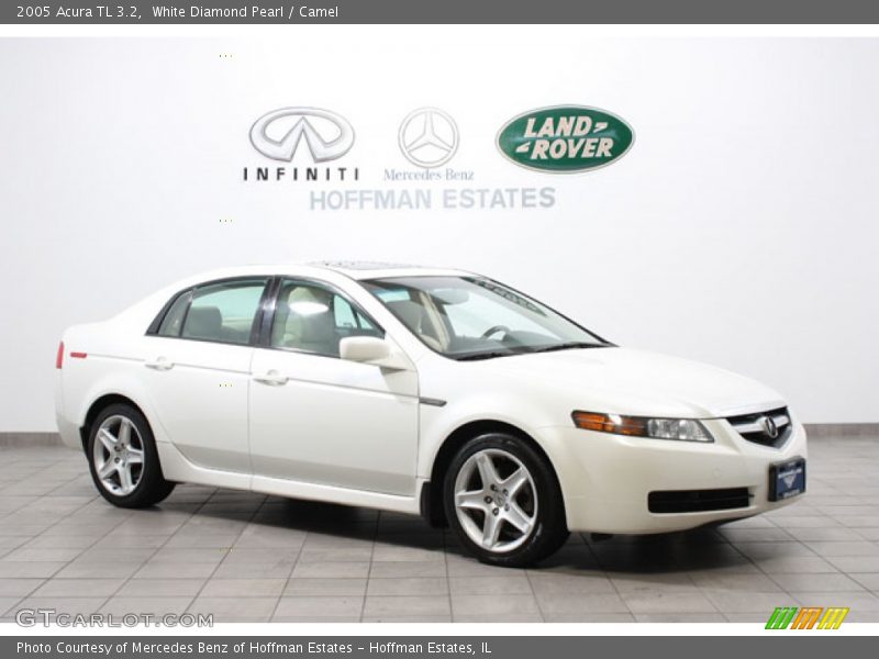 White Diamond Pearl / Camel 2005 Acura TL 3.2