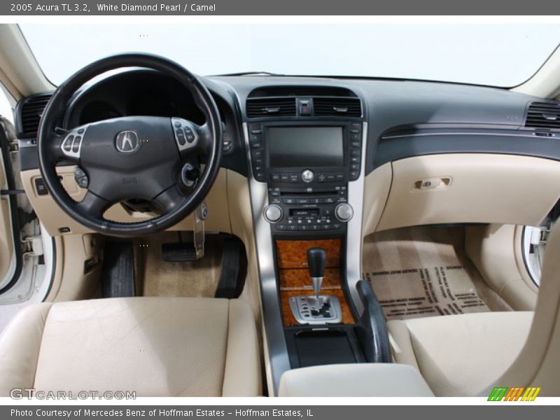 White Diamond Pearl / Camel 2005 Acura TL 3.2