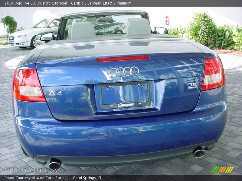 Caribic Blue Pearl Effect / Platinum 2006 Audi A4 3.0 quattro Cabriolet