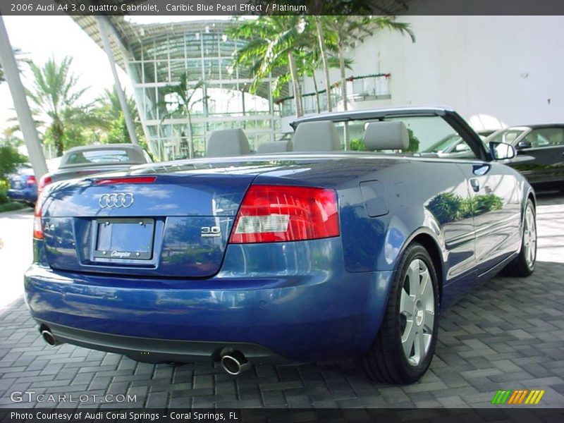 Caribic Blue Pearl Effect / Platinum 2006 Audi A4 3.0 quattro Cabriolet