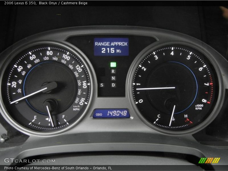 Black Onyx / Cashmere Beige 2006 Lexus IS 350