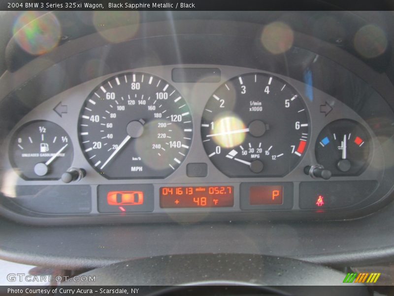 Black Sapphire Metallic / Black 2004 BMW 3 Series 325xi Wagon