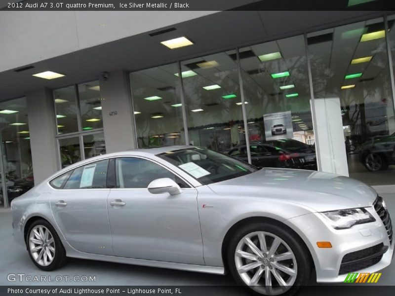 Ice Silver Metallic / Black 2012 Audi A7 3.0T quattro Premium