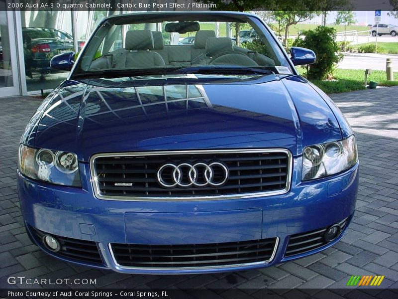 Caribic Blue Pearl Effect / Platinum 2006 Audi A4 3.0 quattro Cabriolet