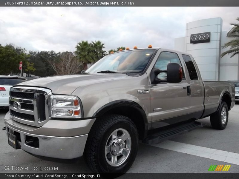 Arizona Beige Metallic / Tan 2006 Ford F250 Super Duty Lariat SuperCab