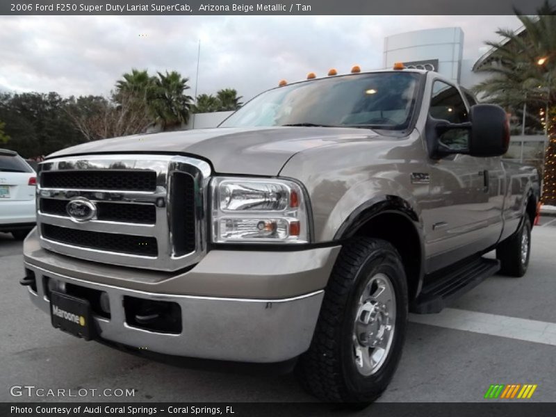 Arizona Beige Metallic / Tan 2006 Ford F250 Super Duty Lariat SuperCab