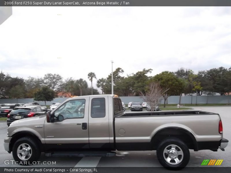 Arizona Beige Metallic / Tan 2006 Ford F250 Super Duty Lariat SuperCab