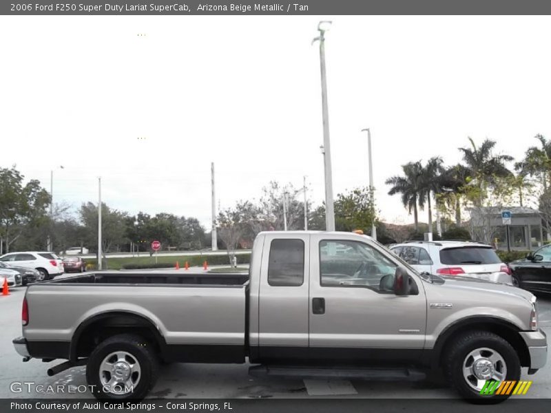 Arizona Beige Metallic / Tan 2006 Ford F250 Super Duty Lariat SuperCab