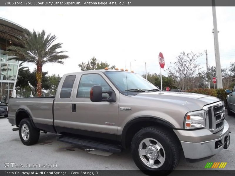 Arizona Beige Metallic / Tan 2006 Ford F250 Super Duty Lariat SuperCab