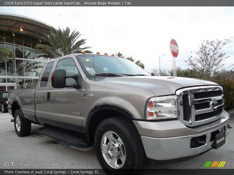 Arizona Beige Metallic / Tan 2006 Ford F250 Super Duty Lariat SuperCab