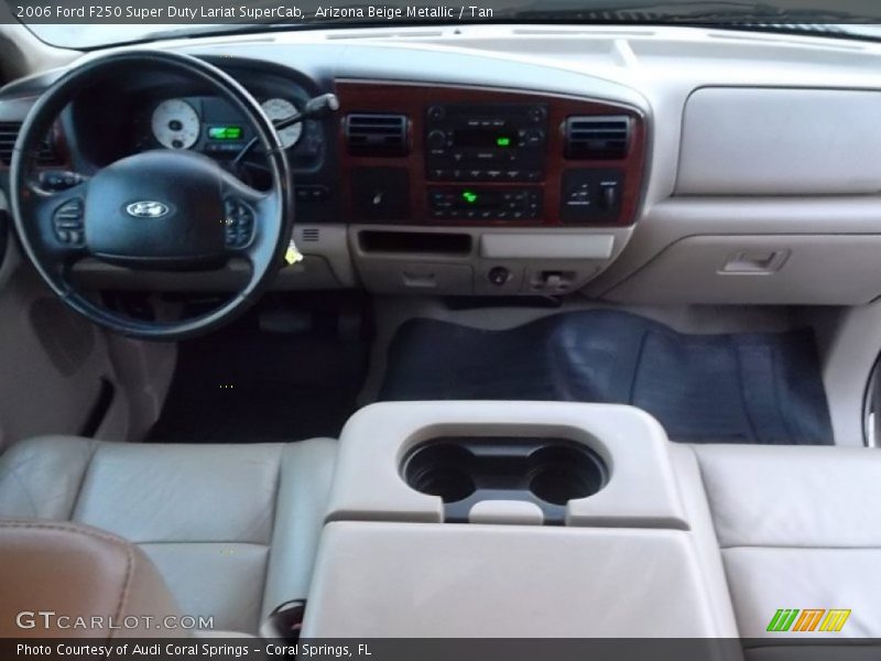 Arizona Beige Metallic / Tan 2006 Ford F250 Super Duty Lariat SuperCab