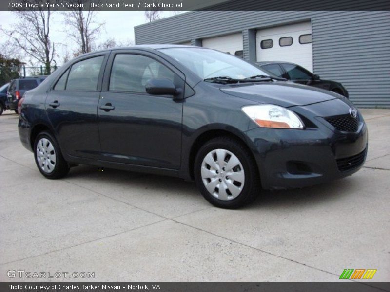 Black Sand Pearl / Dark Charcoal 2009 Toyota Yaris S Sedan