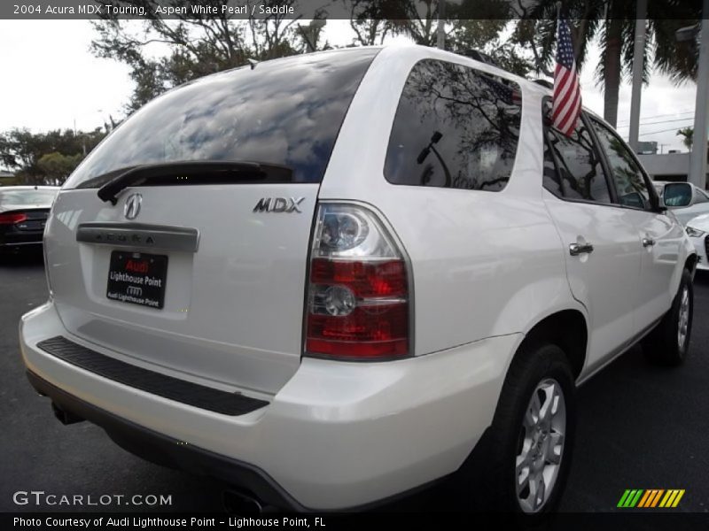 Aspen White Pearl / Saddle 2004 Acura MDX Touring