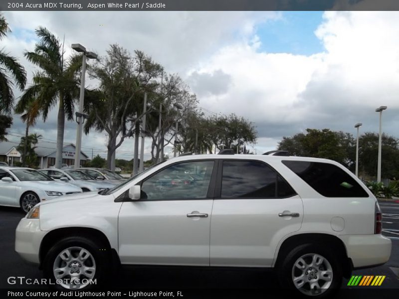 Aspen White Pearl / Saddle 2004 Acura MDX Touring