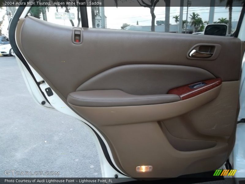 Aspen White Pearl / Saddle 2004 Acura MDX Touring