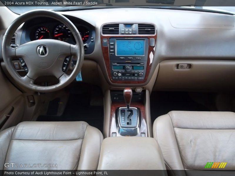 Aspen White Pearl / Saddle 2004 Acura MDX Touring