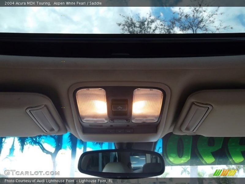 Aspen White Pearl / Saddle 2004 Acura MDX Touring