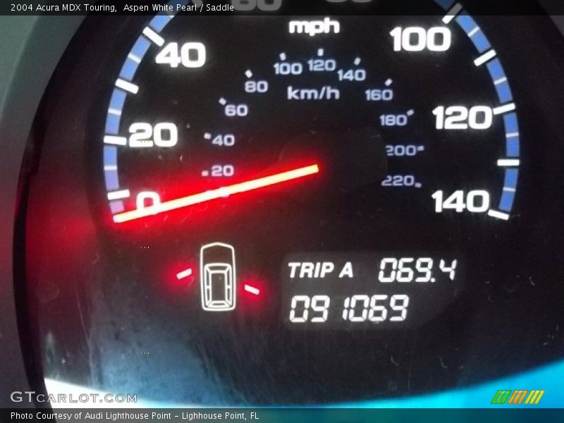 Aspen White Pearl / Saddle 2004 Acura MDX Touring
