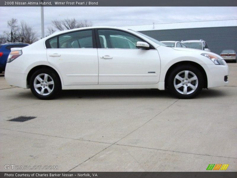 Winter Frost Pearl / Blond 2008 Nissan Altima Hybrid