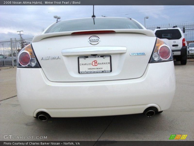 Winter Frost Pearl / Blond 2008 Nissan Altima Hybrid